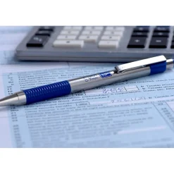 Pens|Zebra F-301 Retractable Ballpoint Pen, Fine Point, 0.7mm, Blue Ink, Dozen (27120)