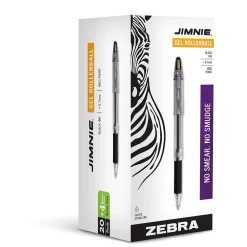 Pens|Zebra Jimnie Rollerball Pen, Medium Point, 0.7mm, Assorted Ink, 24 Pack (14410)