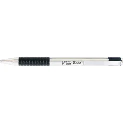 Pens|Zebra Pen F-301 Retractable Ballpoint Pens, Extra Bold, Black, Dozen (ZEB 27310)