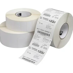 Labels|Zebra Technologies Z-Select 4000D Thermal Transfer Labels, 1 1/4" x 2 1/4", Bright White, 2100/Roll, 12 Rolls/Box (10015341)