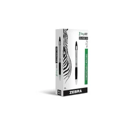 Pens|Zebra Z-Grip Max Retractable Ballpoint Pen, Medium Point, 1.0mm, Black Ink, Dozen (22410)