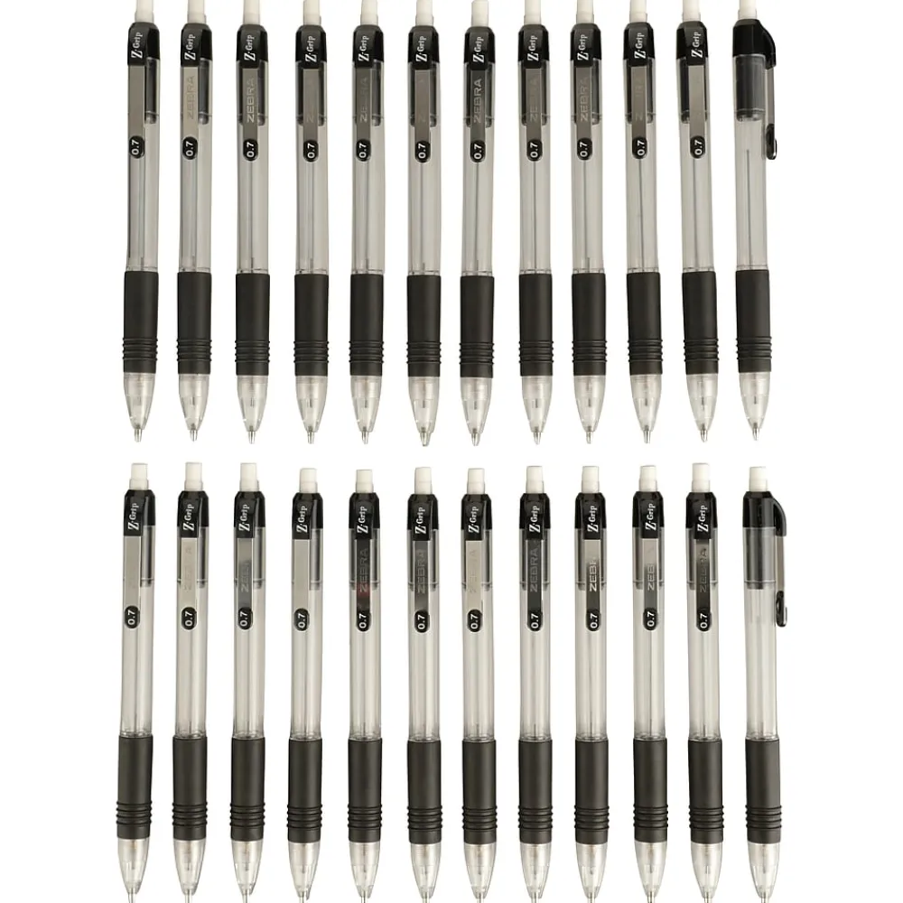 Pencils|Zebra Z-Grip Mechanical Pencil, 0.7mm, #2 Medium Lead, 2 Dozen (15241)