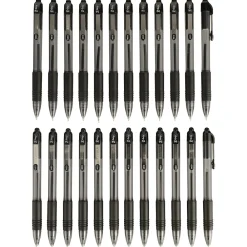 Pens|Zebra Z-Grip Retractable Ballpoint Pens, Medium Point, 1.0mm, Black Ink, 24/Pack (12221)