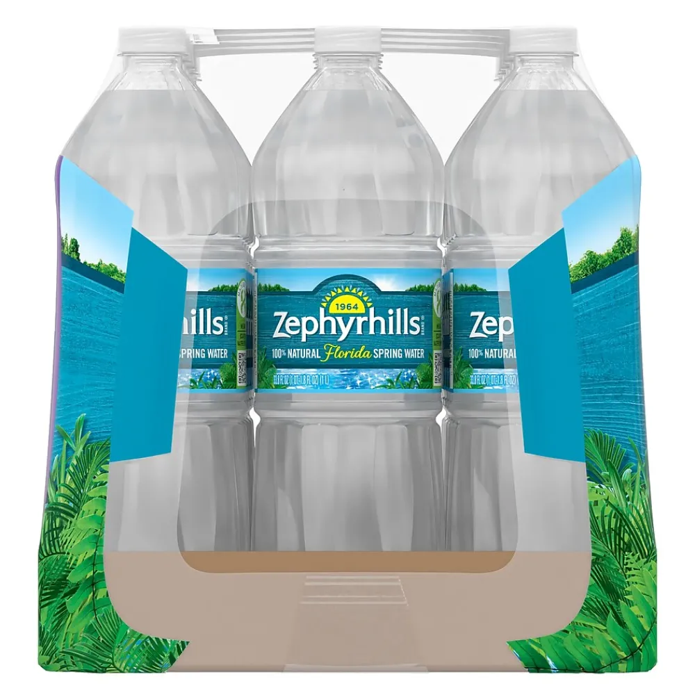 Zephyrhills 100% Natural Spring Water, Regular Flavor, 33.8 oz. Plastic Bottles, 15/Carton (11475332)